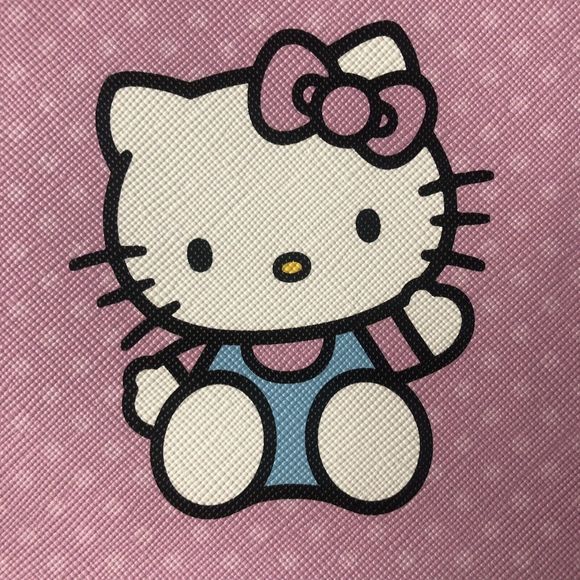 Sanrio Hello Kitty Pencil Pouch Pink Zip Up Hand Bag Pen Case 8.75" x 4.25" New - Picture 2 of 5